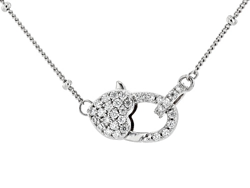 Pre-Owned MOISSANITE FIRE® 0.34CTW DEW ROUND BRILLIANT PLATINEVE® NECKLACE - Size 18