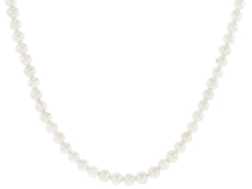 Pre-Owned 3mm White Cultured Freshwater Pearl Sterling Silver 18 Inch Strand Necklace - Size 18
