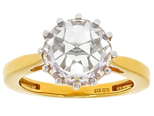 Pre-Owned Bella Luce® 5.25ctw White Diamond Simulant Eterno™ Yellow Rose Cut Solitaire Ring - Size 8