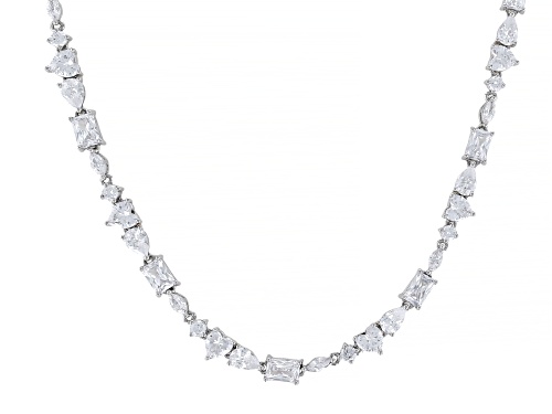 Pre-Owned Bella Luce® Ottone 44.55ctw White Diamond Simulant Rhodium Plated Necklace - Size 18