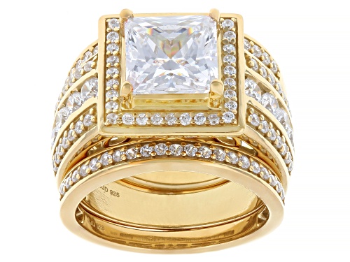 Pre-Owned Charles Winston For Bella Luce® 6.06ctw Diamond Simulant Eterno™ Yellow Scintillant Cut® R - Size 9
