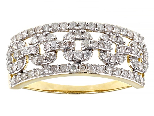 Park Avenue Collection® 0.45ctw Round White Diamond 14k Yellow Gold Open Design Ring - Size 6