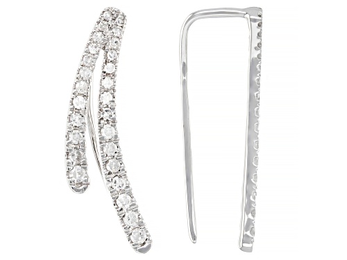 Park Avenue Collection® 0.40ctw Round White Diamond 14k White Gold Drop Earrings