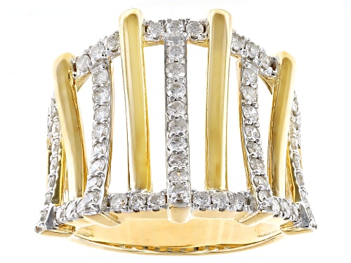 Park Avenue Collection® 1.00ctw Round White Diamond 14k Yellow Gold Open Design Ring - Size 6