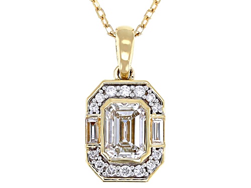 Park Avenue Collection® Lab-Grown Diamond 14K Yellow Gold Halo Pendant 0.60ctw, G VS