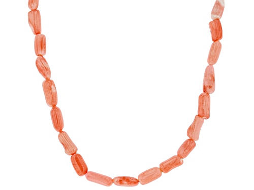 Pacific Style™ 6-10mm Free-Form Pink Bamboo Coral Bead Endless Strand Necklace