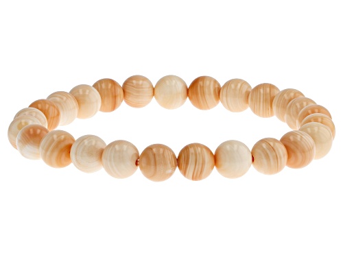 Pacific Style™ 10mm King Conch Beaded Stretch Bracelet - Size 7