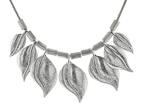 Paula Deen Jewelry™ Silver Tone Graduated Textured Leaf Necklace - Size 18