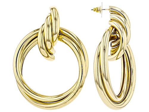 Photo of Paula Deen Jewelry™ Gold Tone Twisted Double Hoop Earrings