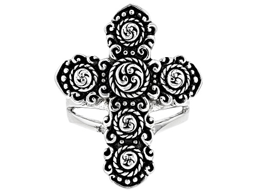 Paula Deen Jewelry™ Oxidized Rhodium Over Brass Filigree Cross Ring - Size 6