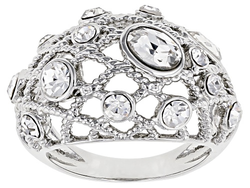 Photo of Paula Deen Jewelry™ Mixed Shapes White Crystal Silver Tone Ring - Size 9