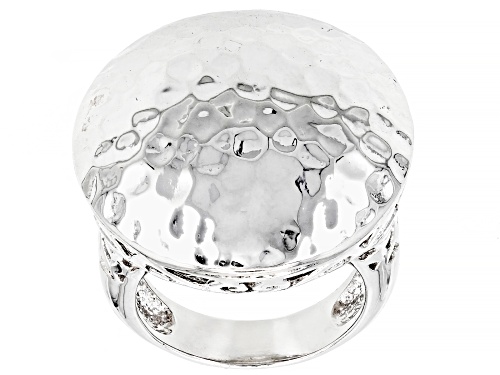 Paula Deen Jewelry™ Textured Rhodium Over Sterling Silver Dome Ring - Size 6