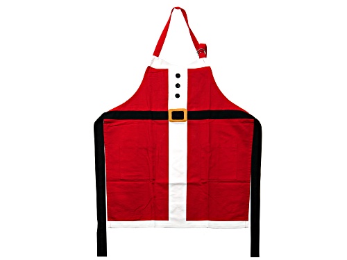 Santa Apron 100% cotton. Machine washable.