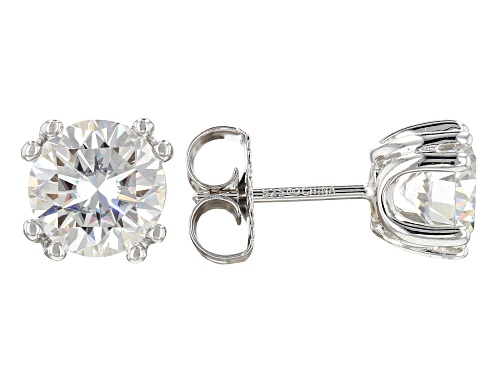 Pre-Owned Moissanite Fire® 2.00ctw Diamond Equivalent Weight Round Platineve® Stud Earrings