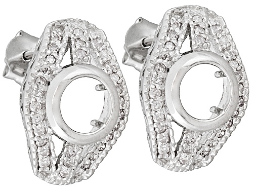 Photo of Pre-Owned Gemgroove Sentiments™ S/S 6mm Rd W/.30ctw White Diamond Semi Mount Earrings