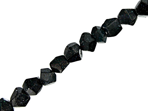 Photo of Pre-Owned Black Honduran Opal appx 7-9mm Fancy Faceted Nugget Shape appx 17-18" Bead Strand appx. 17