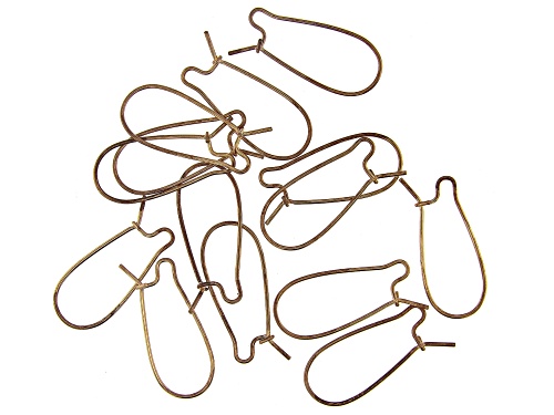 Pre-Owned Vintaj Arched Ear Wire Rose Gold Tone Over Brass Appx 26x11mm Appx 14 Pieces