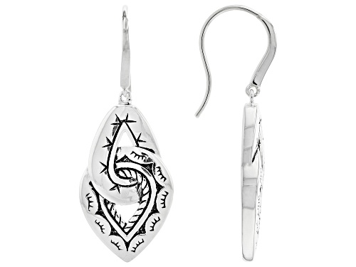 Pre-Owned Southwest Style By JTV™ Oxidized Rhodium Over Sterling Silver Knot Earrings