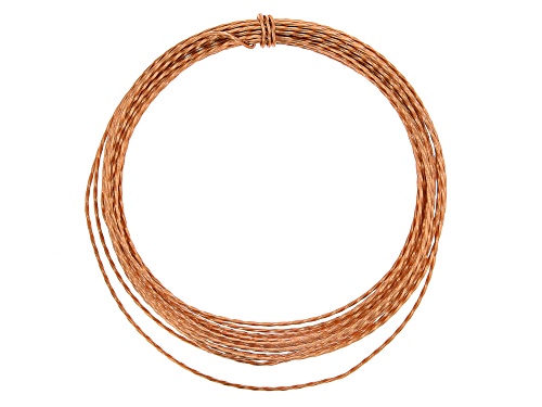 Pre-Owned 21 Gauge Twisted Round Wire in Tarnish Resistant Copper Appx 15 Feet