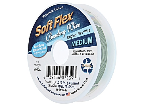 Pre-Owned Soft Flex Bead Stringing Wire in Fluorite Color, Appx .019" Medium Diameter, Appx 10ft