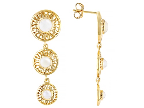 Pre-Owned Artisan Collection of India™ 4-6mm Cultured Freshwater Pearl 18K Yellow Gold Over Silver E