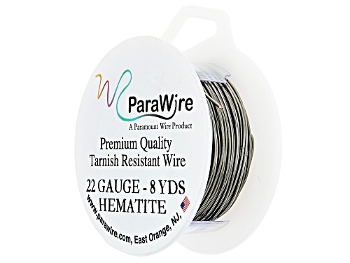 Pre-Owned 22 Gauge Round Wire in Hematite Color Appx 15 Yards
