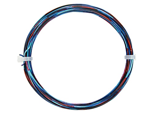 Pre-Owned 20 Gauge Dark Blue, Light Blue, and Red Multi-Color Wire Appx 25 Feet