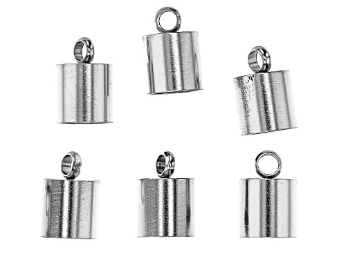 Pre-Owned Stainless Steel Appx 12x8mm End Caps Appx 6 Pieces