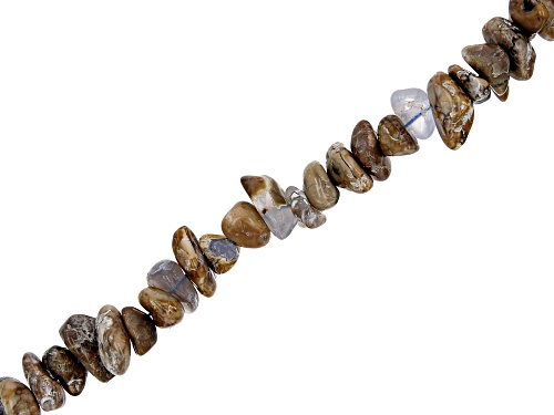 Pre-Owned Marbled Chalcedony appx 10-13mm Chip Bead Strand appx 15-16"