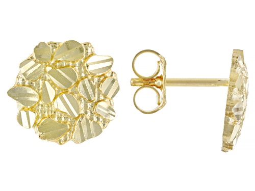 Pre-Owned 10k Yellow Gold Nugget Stud Earrings