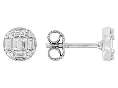 Pre-Owned Prazana® Lab-Grown Diamonds 0.25ctw White Lab-Grown Diamond Rhodium Over Sterling Silver E