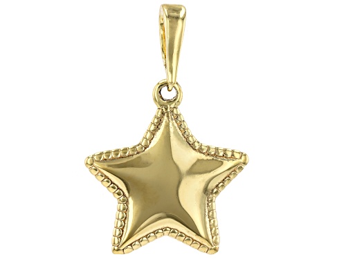 Pre-Owned Argento Oro™ 18k Yellow Gold Over Sterling Silver Star Enhancer Charm Pendant