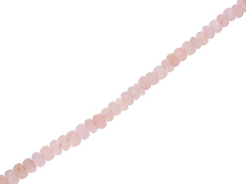 Pre-Owned Morganite 5x3-9x6mm Faceted Rondelle Bead Strand Approximately 16" in Length