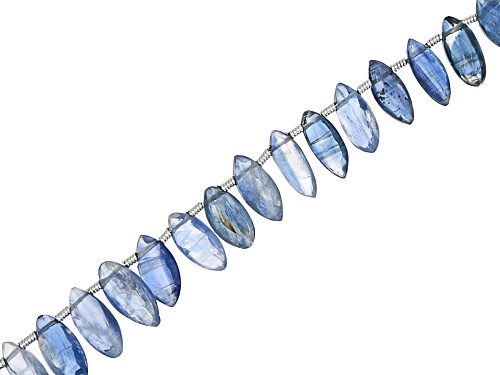 Pre-Owned Blue Kyanite 9x4-12x5mm Faceted Marquise Bead Strand Approximately 16" in Length