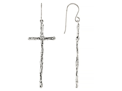 Pre-Owned Artisan Collection of Israel™  Sterling Silver Elongated Cross Earrings