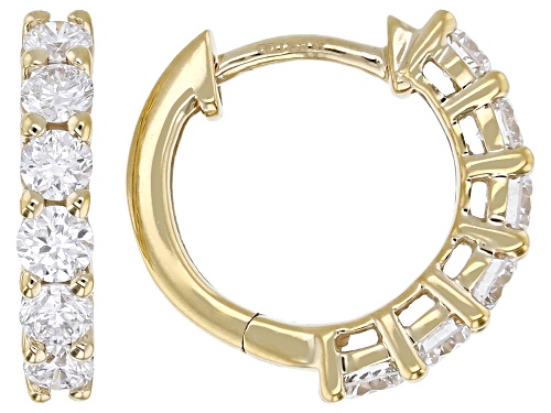 Pre-Owned Prazana® Lab-Grown Diamonds 1.00ctw White Diamond 14K Yellow Gold Over Silver Earrings, H