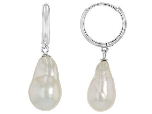 Pre-Owned Genusis™ 10-12mm White Cultured Freshwater Pearl Sterling Silver Earrings
