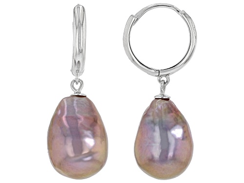 Pre-Owned Genusis™ 10-12mm Lavender Cultured Freshwater Pearl Sterling Silver Earrings