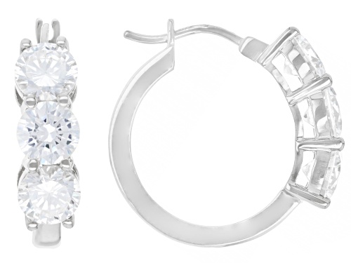 Pre-Owned Charles Winston For Bella Luce® 9.00ctw White Diamond Simulant Rhodium Over Sterling Silve