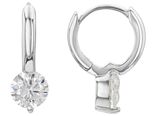 Pre-Owned MOISSANITE FIRE® 2.00CTW DEW ROUND BRILLIANT PLATINEVE® EARRINGS