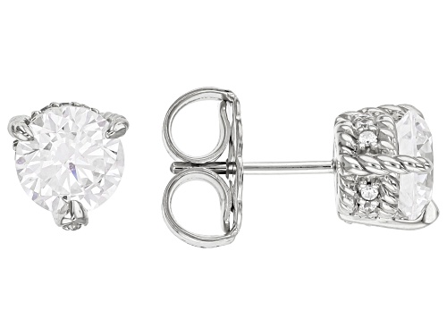 Pre-Owned Judith Ripka 3.40ctw Bella Luce® Diamond Simulant Rhodium Over Sterling Silver Haute Stud