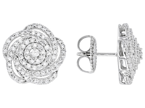 Pre-Owned Prazana® Lab-Grown Diamonds 1.00ctw White Lab-Grown Diamond Rhodium Over Sterling Silver E