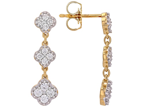 Pre-Owned Bella Luce® 1.30ctw White Diamond Simulant Eterno™ Yellow Earrings(0.78ctw DEW)