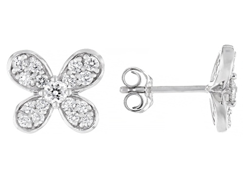 Pre-Owned Prazana® Lab-Grown Diamonds 0.90ctw White Diamond Rhodium Over Silver Earrings, H SI