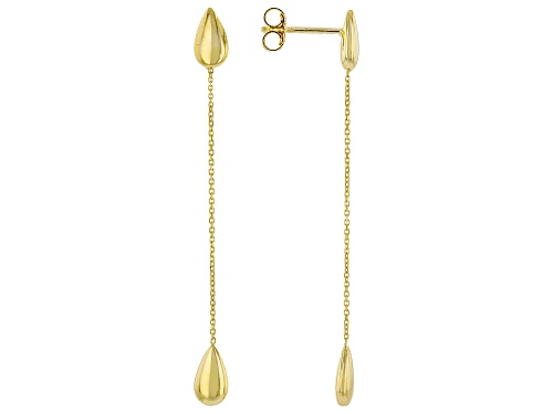 Pre-Owned Splendido Italian Jewelry™ 10k Yellow Gold Teardrop Dangle Earrings