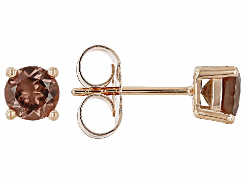 Pre-Owned 1.17ctw Color Change Garnet 18k Rose Gold Over Sterling Silver Earrings
