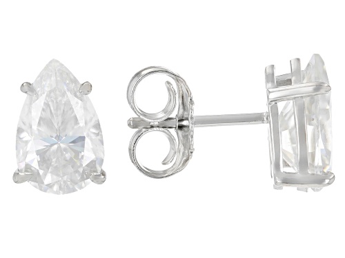 Pre-Owned MOISSANITE FIRE® 7.20CTW DEW PEAR PLATINEVE® STUD EARRINGS