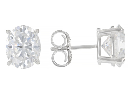 Pre-Owned MOISSANITE FIRE® 6.00CTW DEW OVAL PLATINEVE® STUD EARRINGS