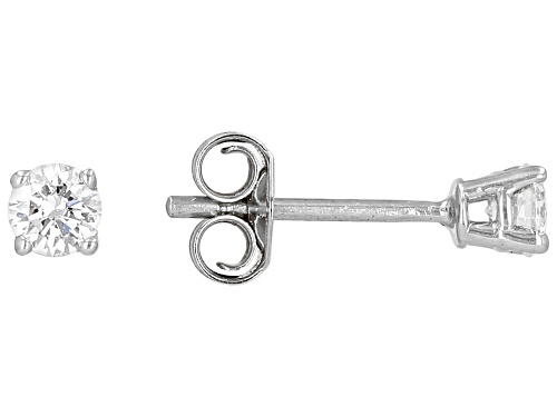 Pre-Owned Prazana® Lab-Grown Diamonds 0.25ctw White Diamond 10k White Gold Solitaire Earrings, F VS
