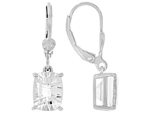 Pre-Owned 3.40ctw Crystal Quartz Rhodium Over Sterling Silver Earrings